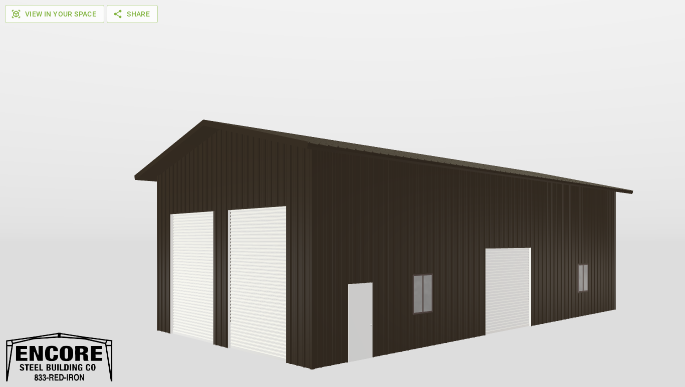 Perspective View Gable 30'X60'X18-tall