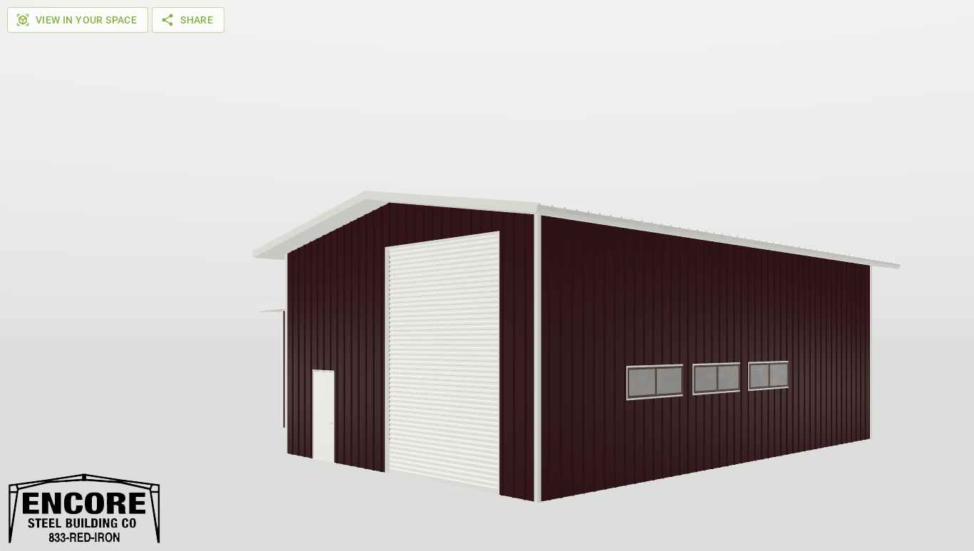 Perspective View Gable 30'X45'X16-tall