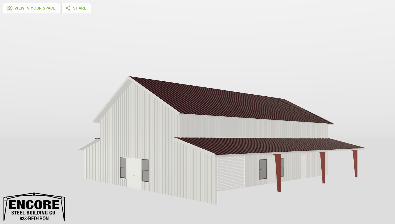 Perspective View Gable 35'X60'X16-tall