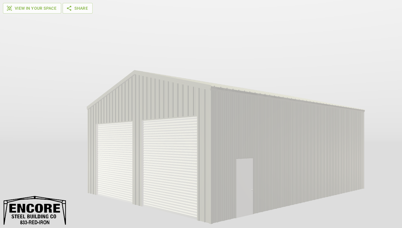 Perspective View Gable 32'X40'X14-tall