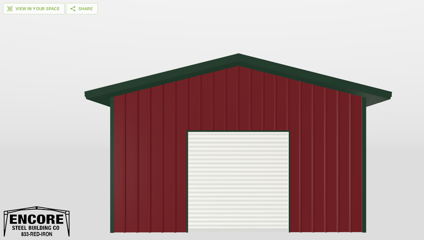 Front Gable 20'X24'X10-tall